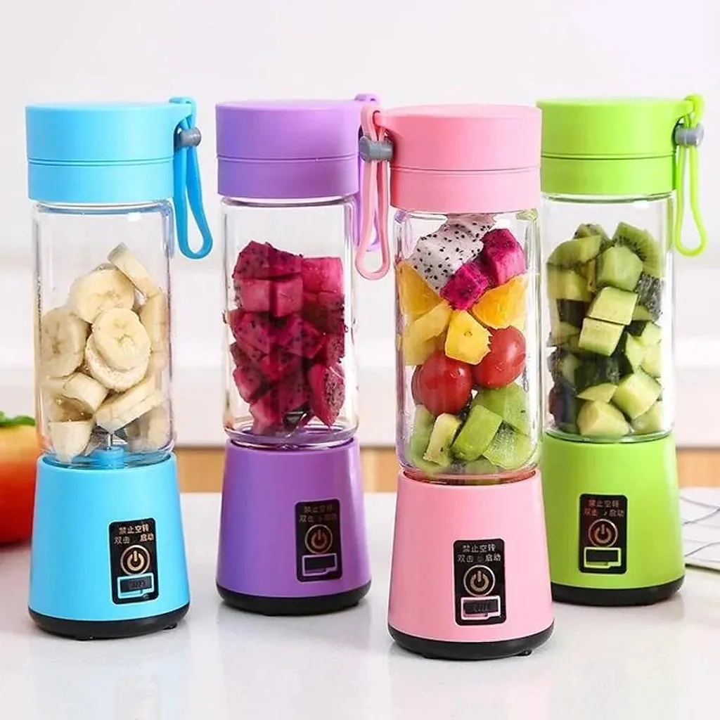 Mini Liquidificador Portátil 380ml 6 Lâminas USB