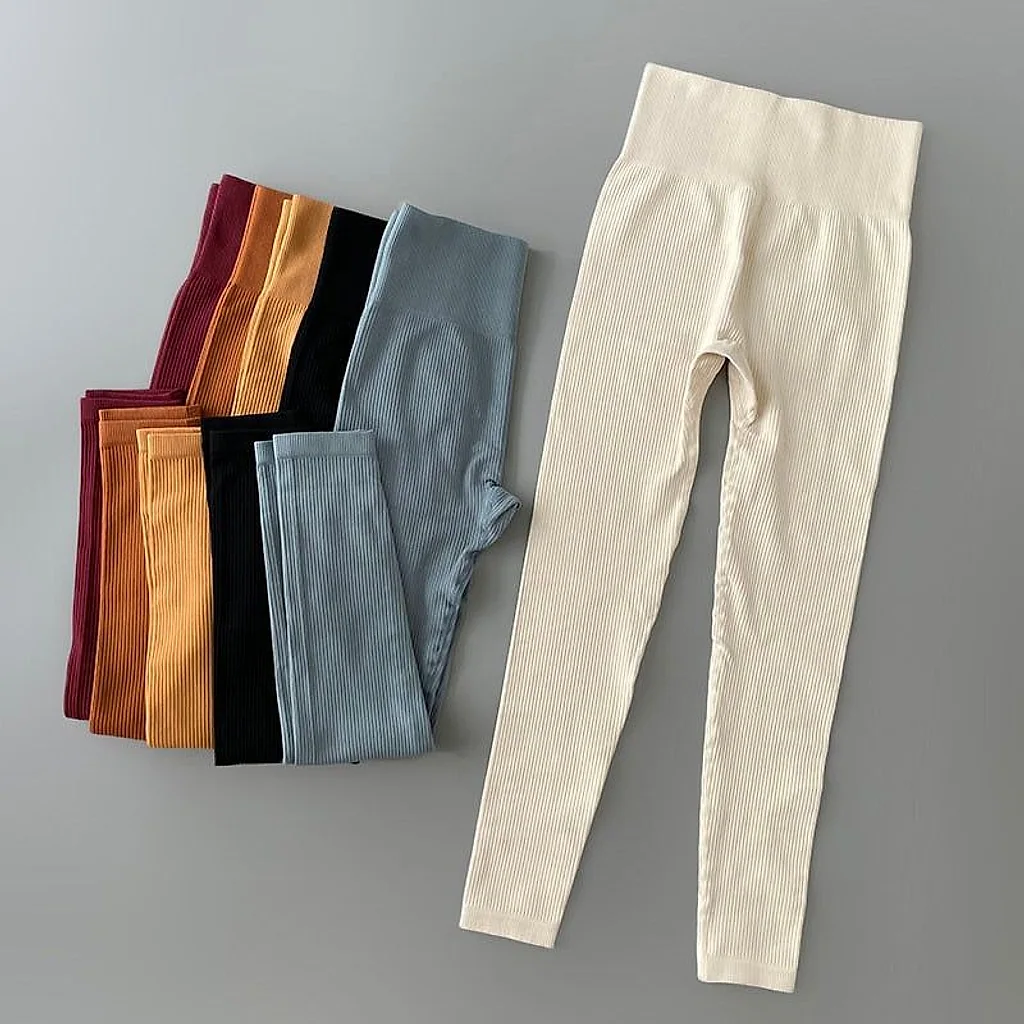 Calça Legging Push Up Sem Costura de Academia