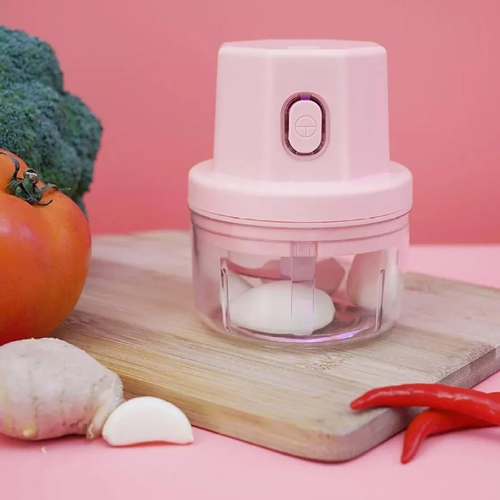 Mini processador e triturador de alimentos elétrico recarregável 250ml — imagem 12
