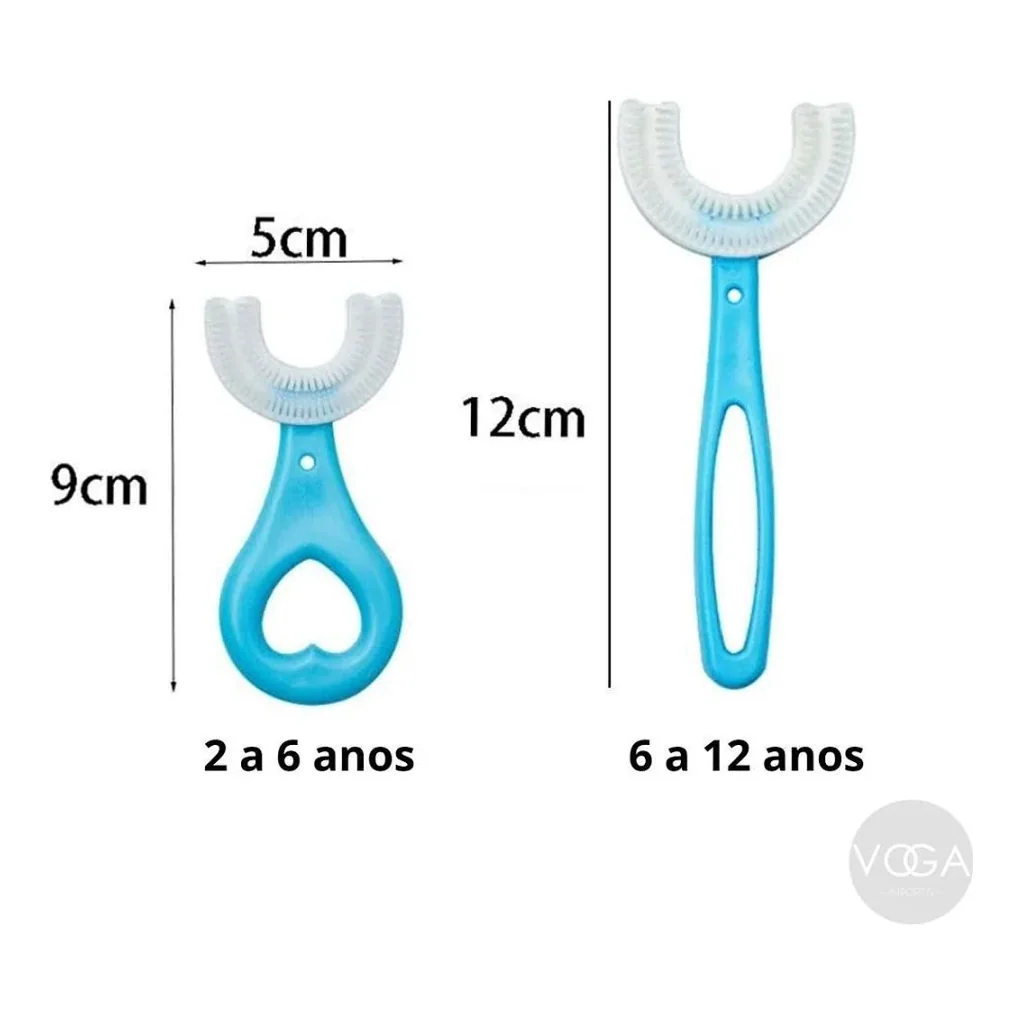 Escova de Dente Infantil 360 em Forma de U 2 a 6 Anos 6 a 12 anos — imagem 4