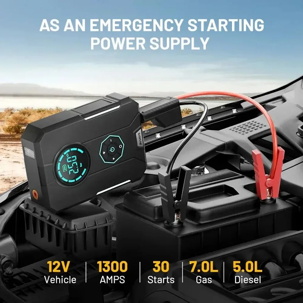 Compressor de Ar Portátil 3 em 1 com Power Bank — imagem 2