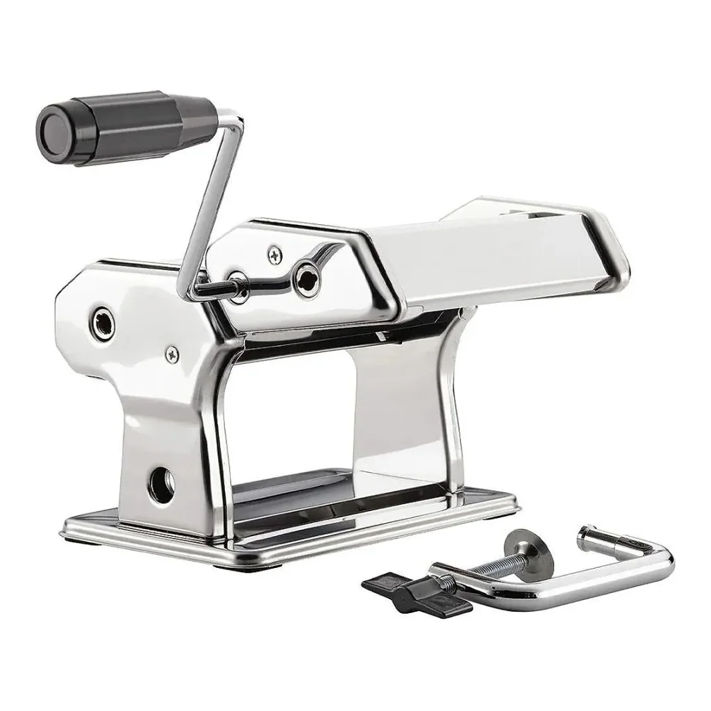 Máquina para macarrão e massas inox com manivela manual — imagem 2
