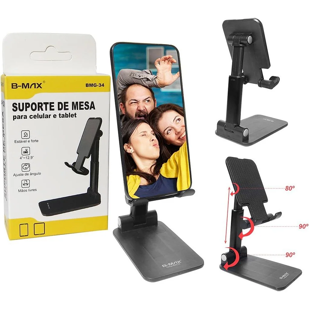 Suporte de mesa para celular e tablet universal ergonômico bmg34 — imagem 10