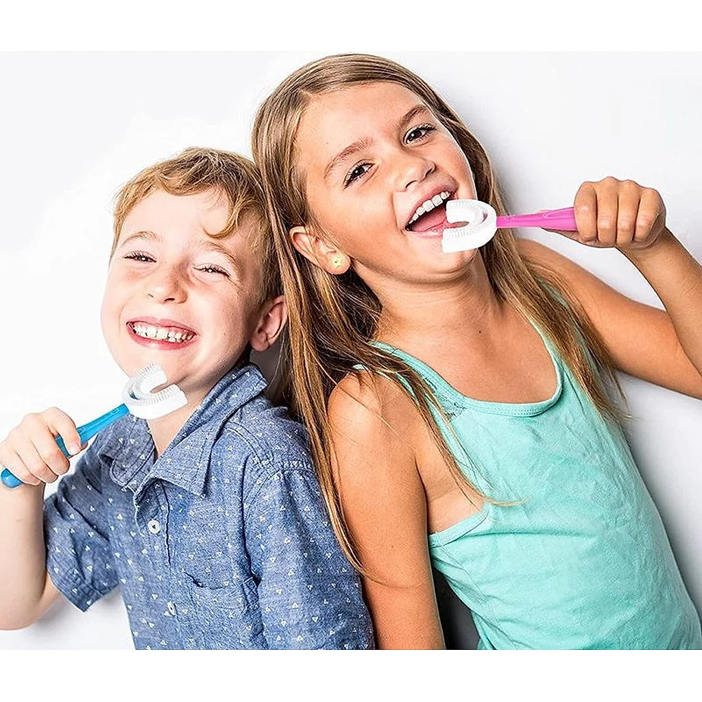 Escova de Dente Infantil 360 em Forma de U 2 a 6 Anos 6 a 12 anos — imagem 2