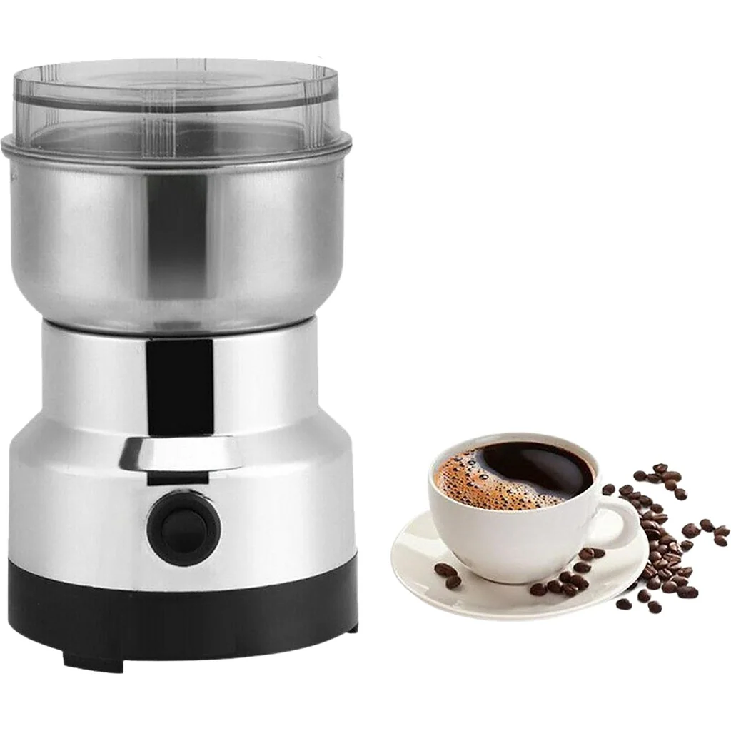 Moedor e triturador de café grãos sementes elétrico inox