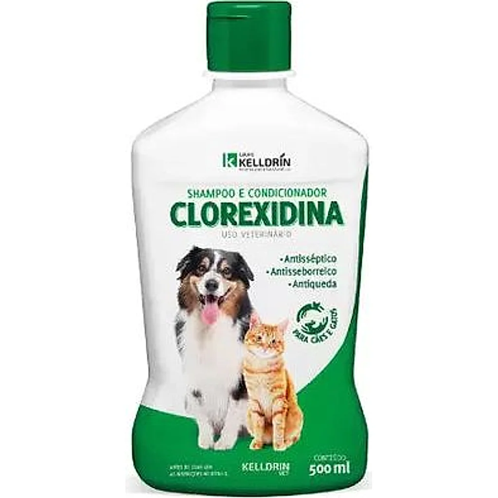 Shampoo Dermatite Antiqueda Clorexidina Para Pets - Kelldrin