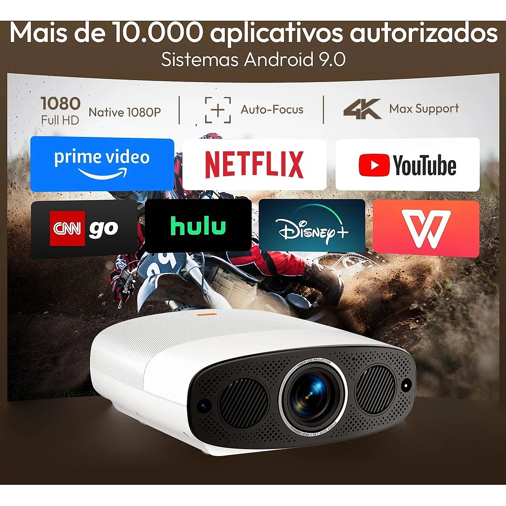Projetor Smart Full HD com Android (aceita 4K) — imagem 3