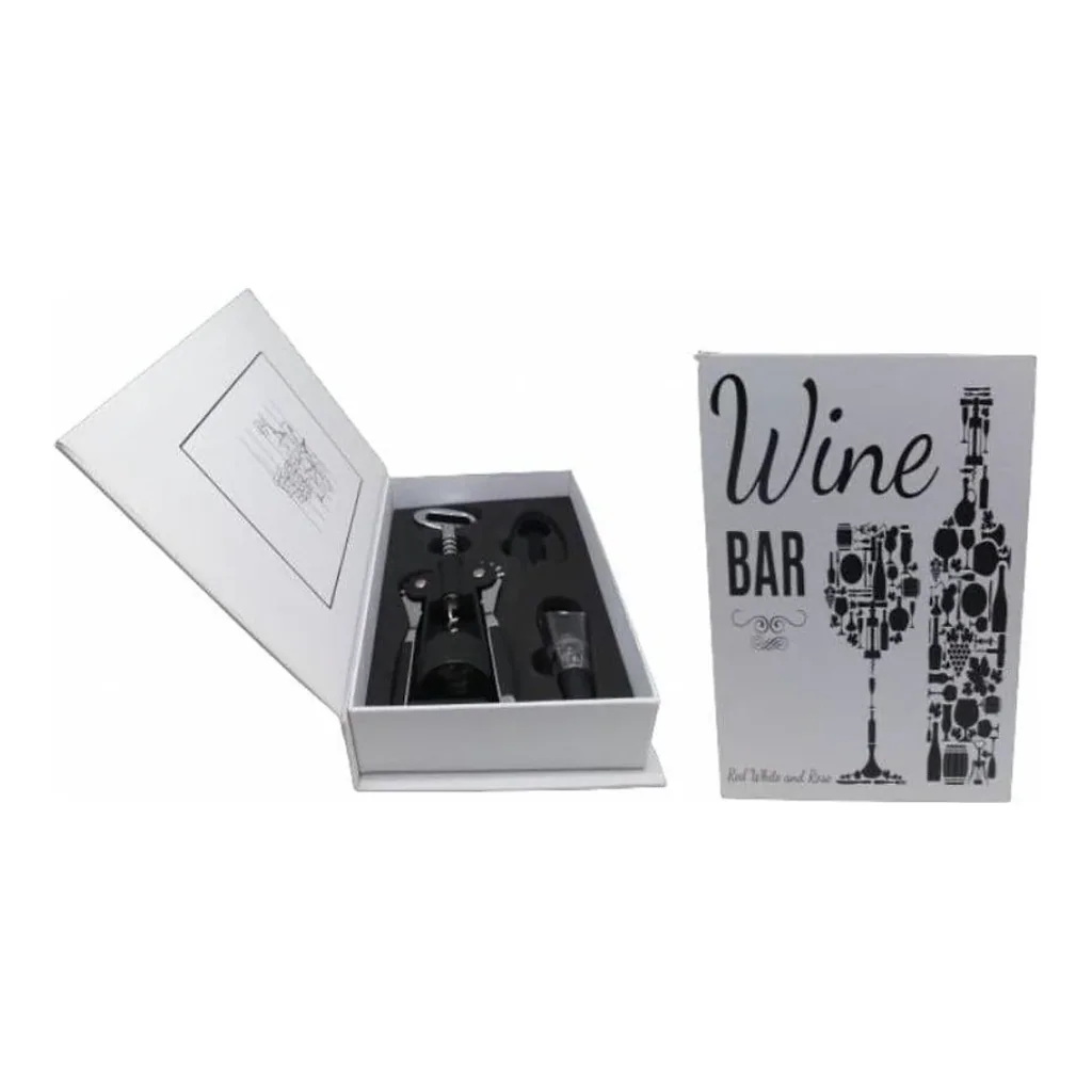 Kit vinho 3 pcs (saca rolha,funil e cortador de lacre) zq213 — imagem 2