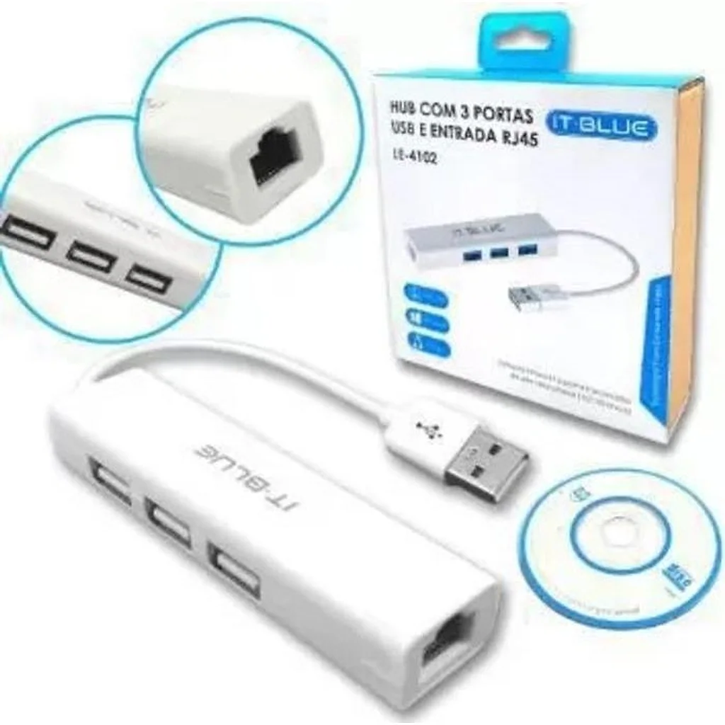 Hub usb c 3 usb 1 rj45 le4102 — imagem 2