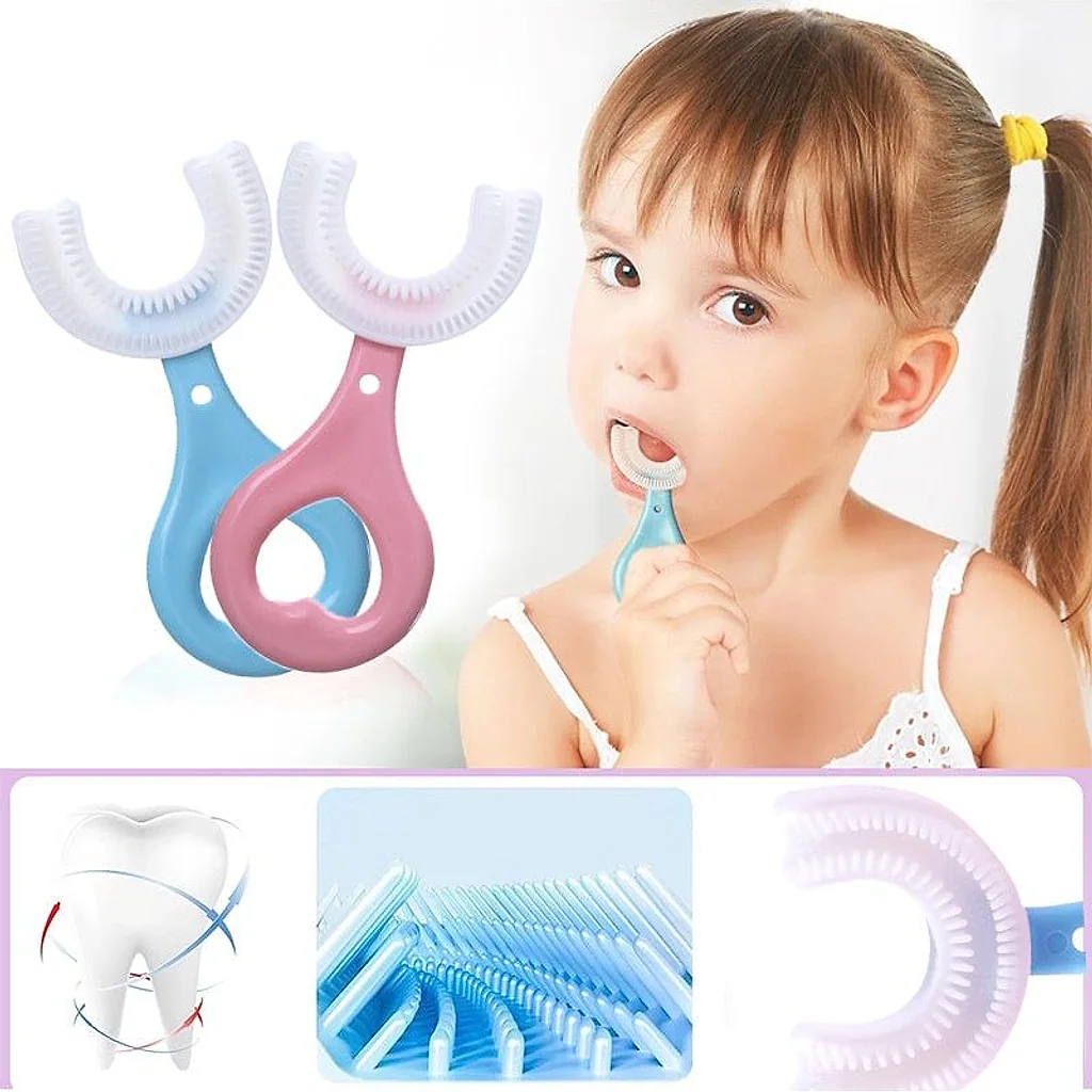 2 escovas infantil 360 graus infantil 2 a 6 anos e 6 a 12 anos (kit 2 peças) — imagem 3