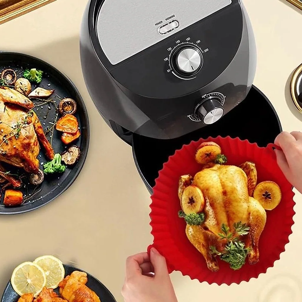 Forma de Silicone para Air Fryer 19cm Antiaderente — imagem 6