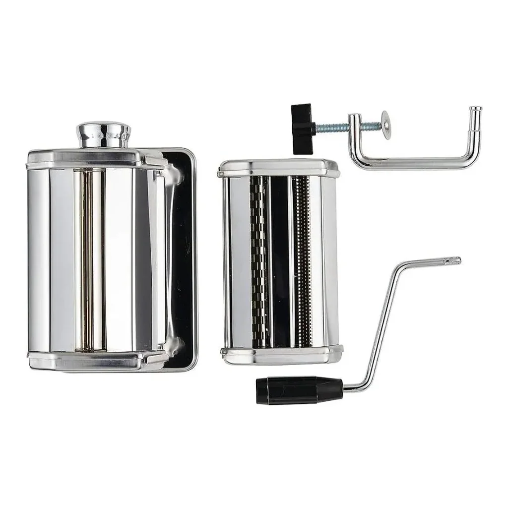 Máquina para macarrão e massas inox com manivela manual — imagem 3