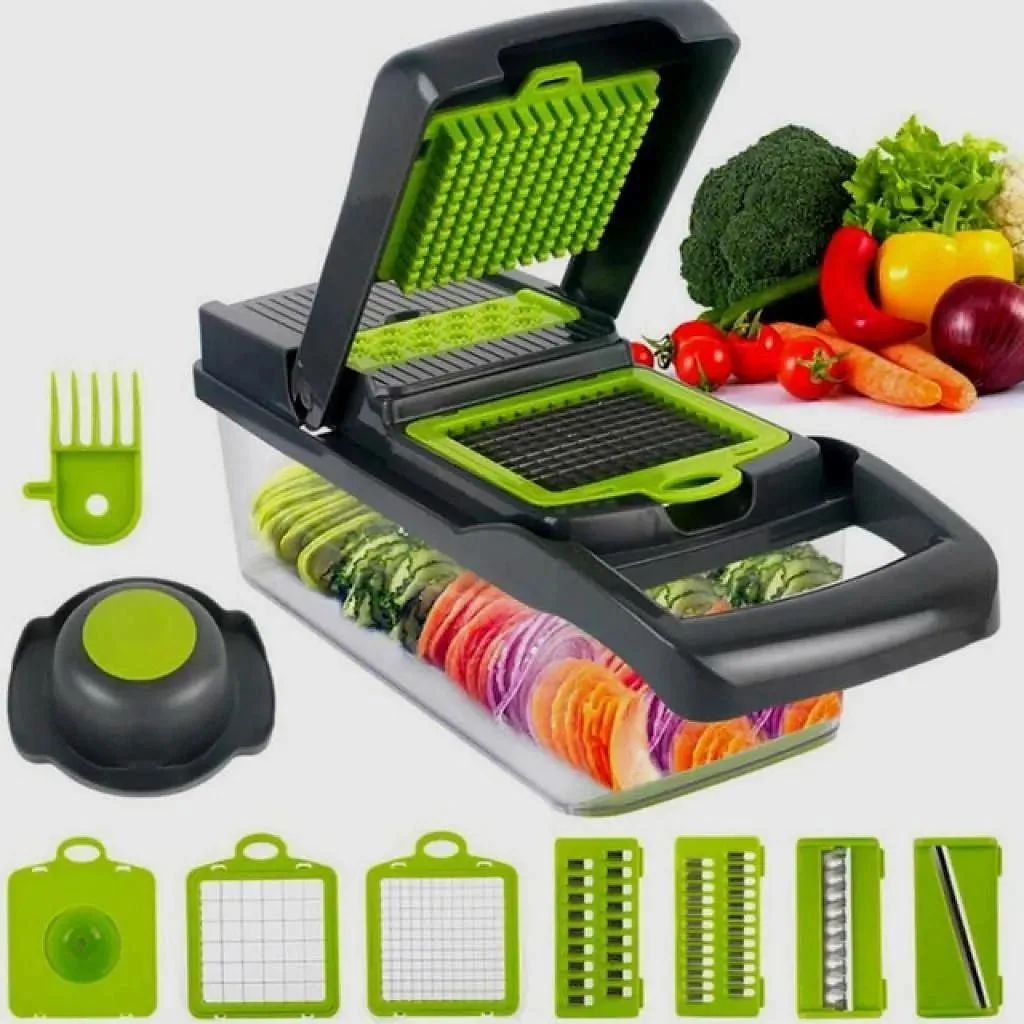 Cortador e Fatiador Multifuncional de Alimentos 12 em 1