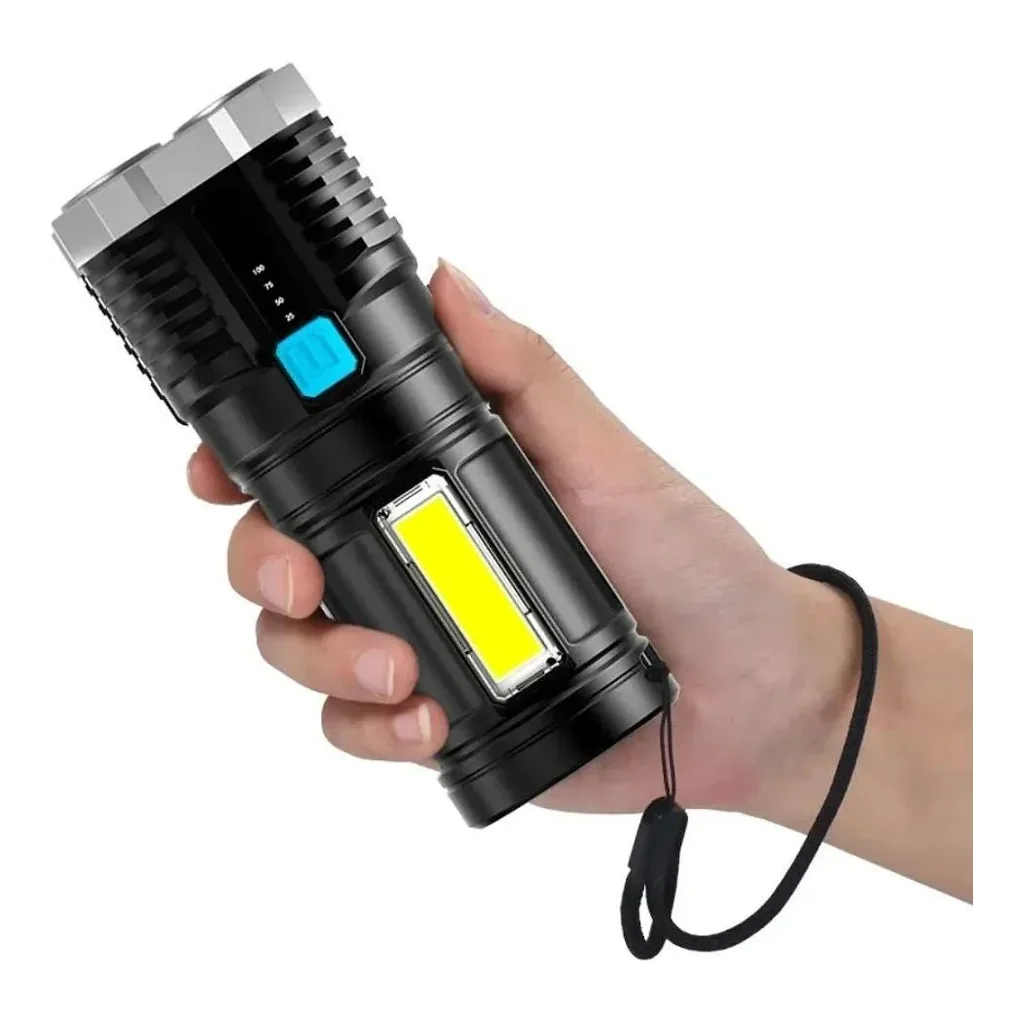 Lanterna led tática potente 4 núcleos