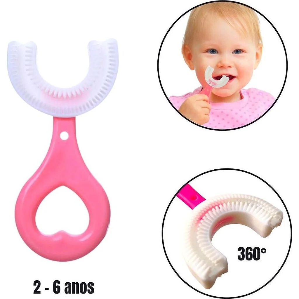 Escova de Dente Infantil 360 em Forma de U 2 a 6 Anos 6 a 12 anos — imagem 11