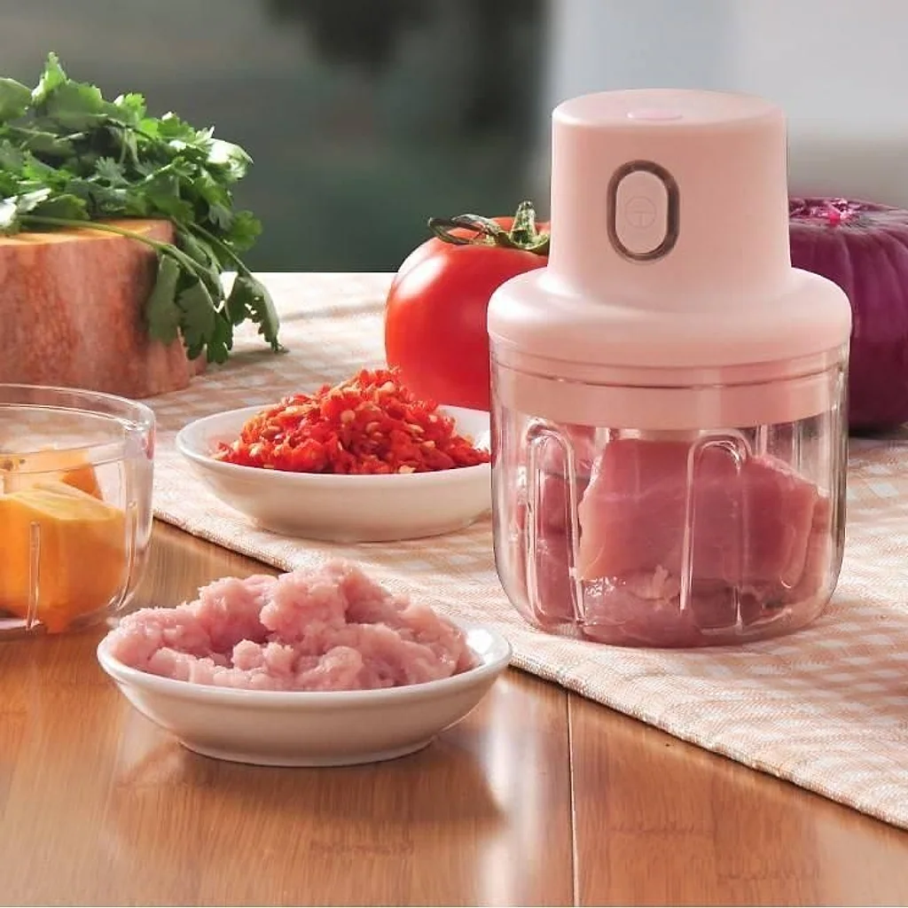 Mini processador e triturador de alimentos elétrico recarregável 250ml — imagem 10