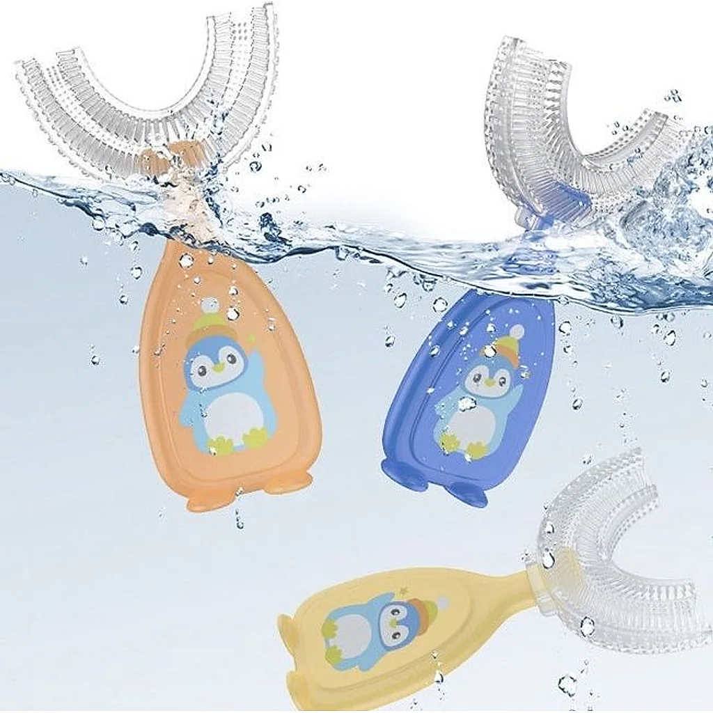 Escova de dente infantil formato u 360 graus — imagem 4