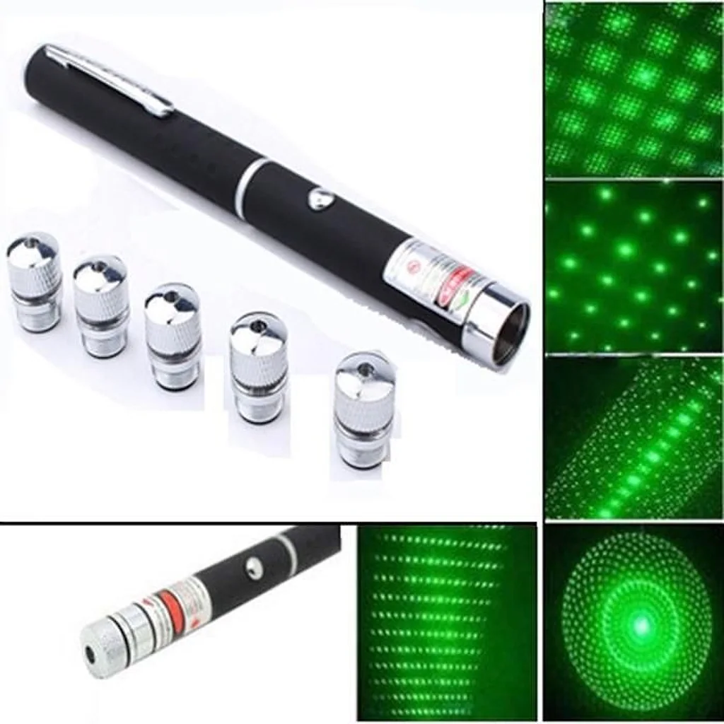 Caneta laser verde 5 pontas c/ efeitos para reuniões longo alcance — imagem 9