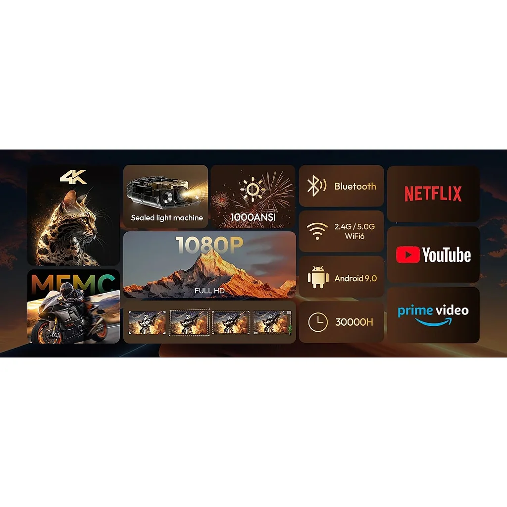 Projetor Smart Full HD com Android (aceita 4K) — imagem 7