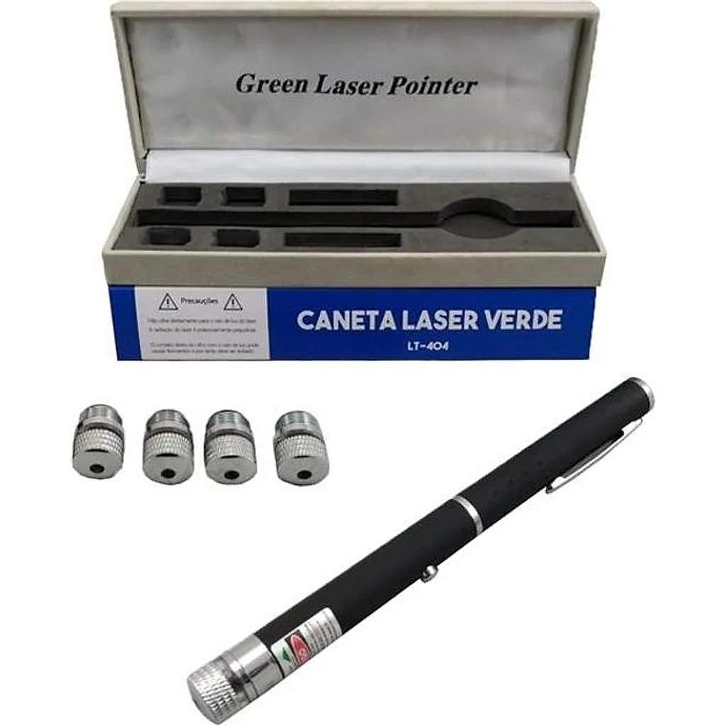 Caneta laser verde 5 pontas c/ efeitos para reuniões longo alcance — imagem 8