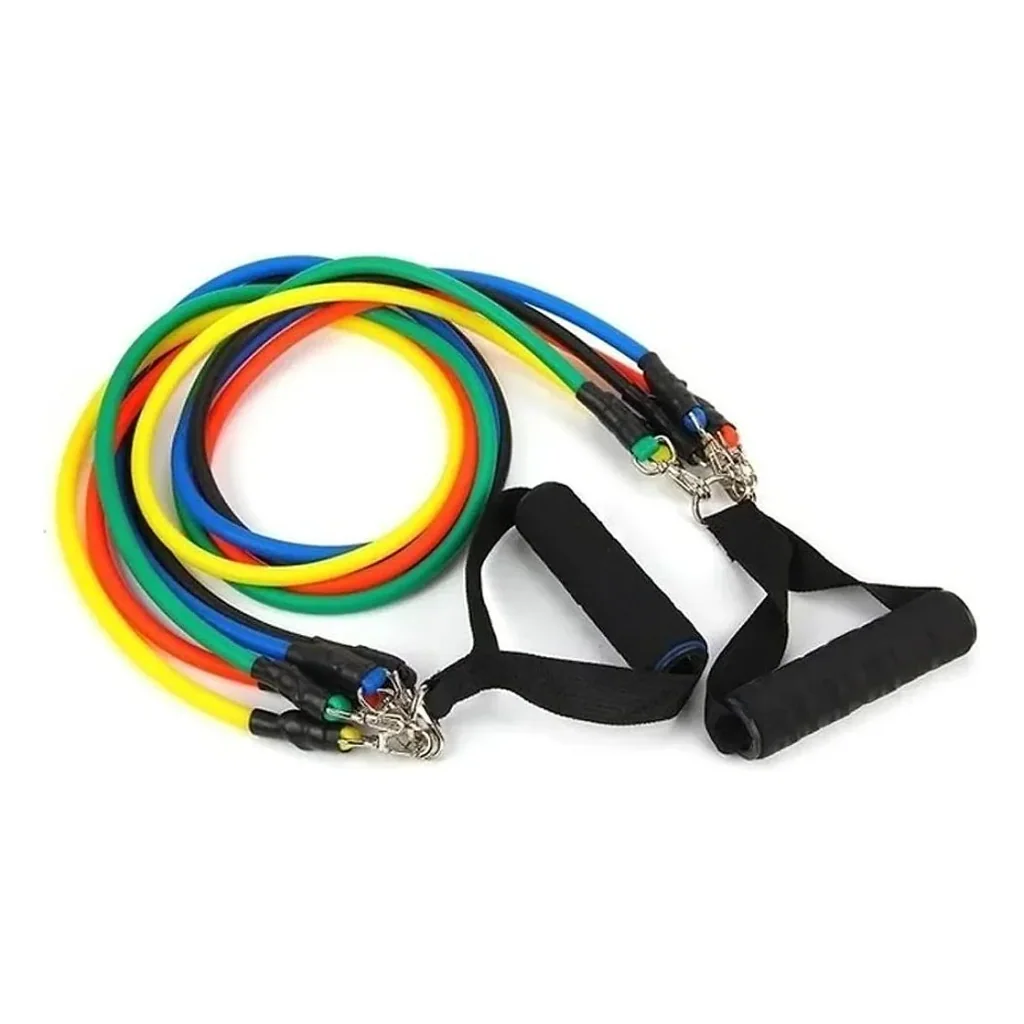 Kit elásticos para exercícios multitarefas resistentes fitness — imagem 4