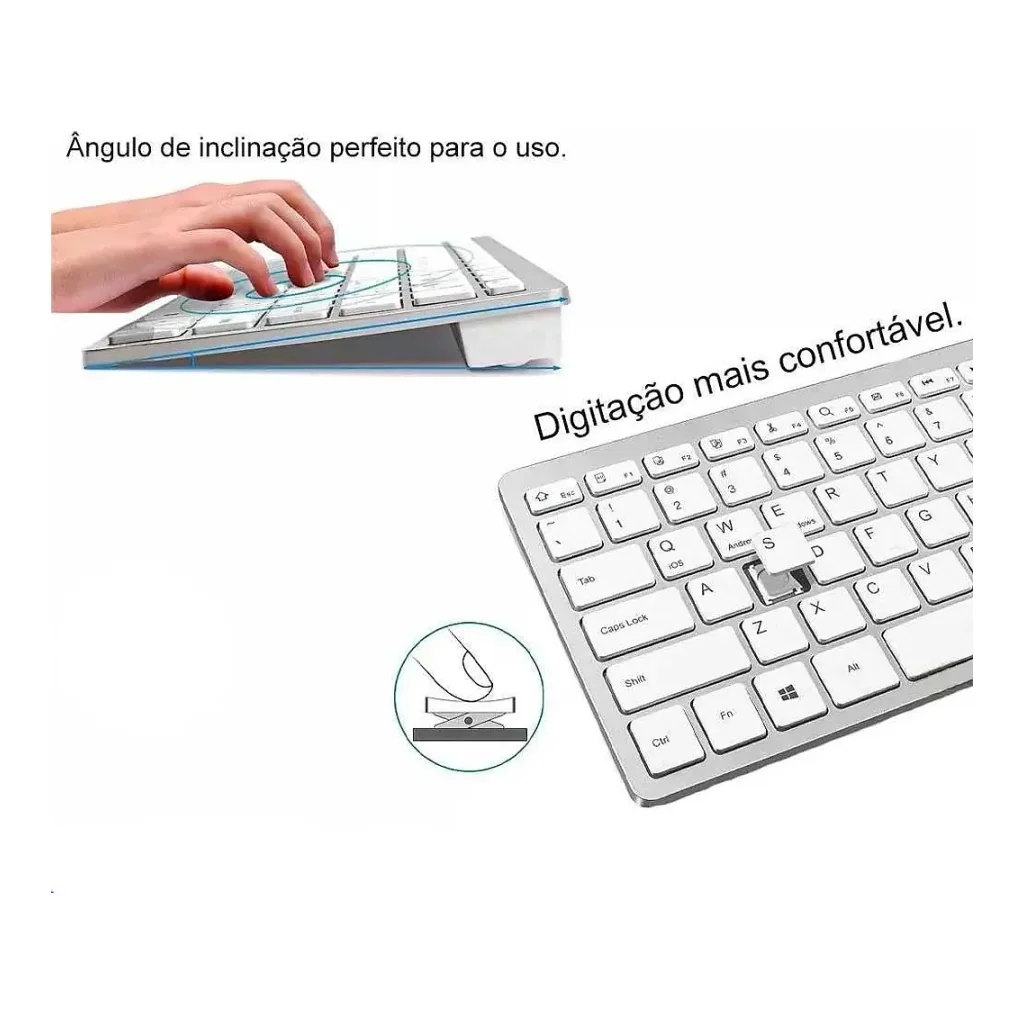 Teclado portátil sem fio bluetooth para tablet celular pc notebook — imagem 2