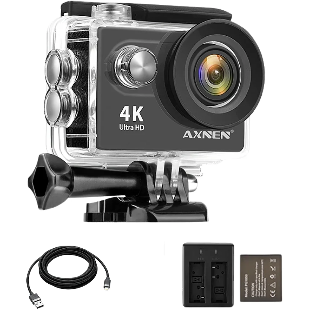 Câmera de Ação Profissional Portátil 4K Ultra HD 60FPS