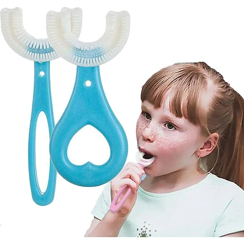 Escova de Dente Infantil 360 em Forma de U 2 a 6 Anos 6 a 12 anos