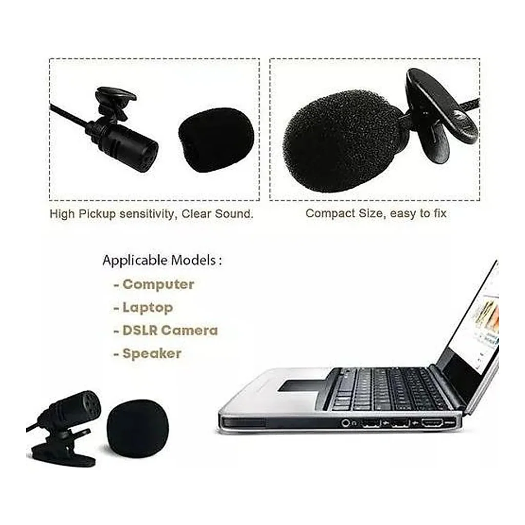 Microfone de lapela c/fio — imagem 2