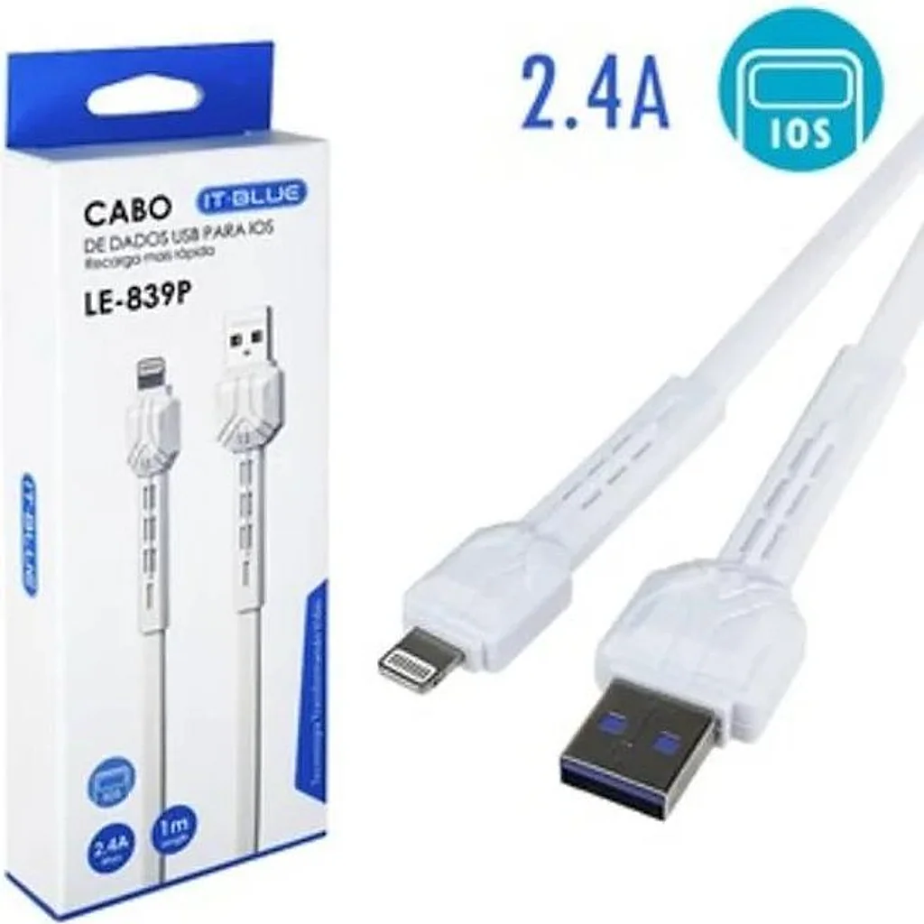Cabo de dados e carregamento lightning it-blue le839p 1m
