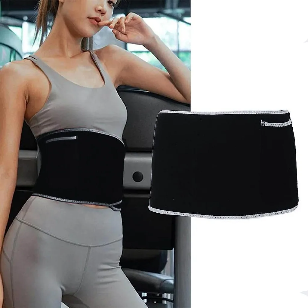 Cinta efeito sauna com porta celular - preta — imagem 2