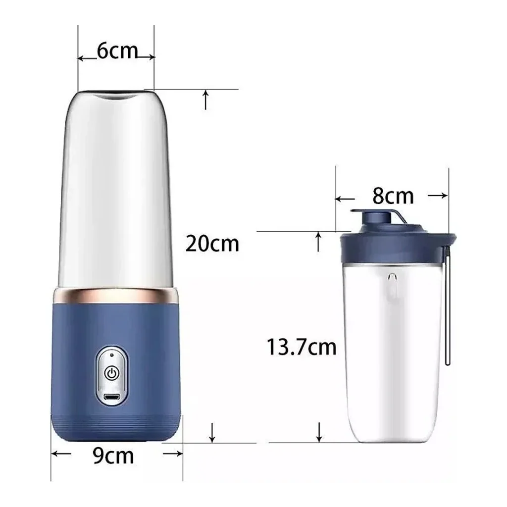 Liquidificador Portátil 400ML Com 6 Laminas (Com 2 Copos) — imagem 4