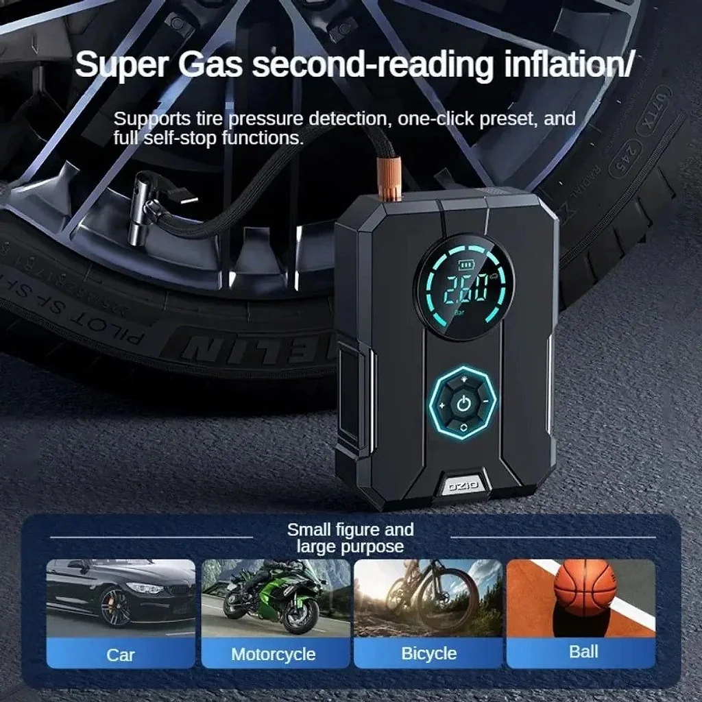 Compressor de Ar Portátil 3 em 1 com Power Bank — imagem 3