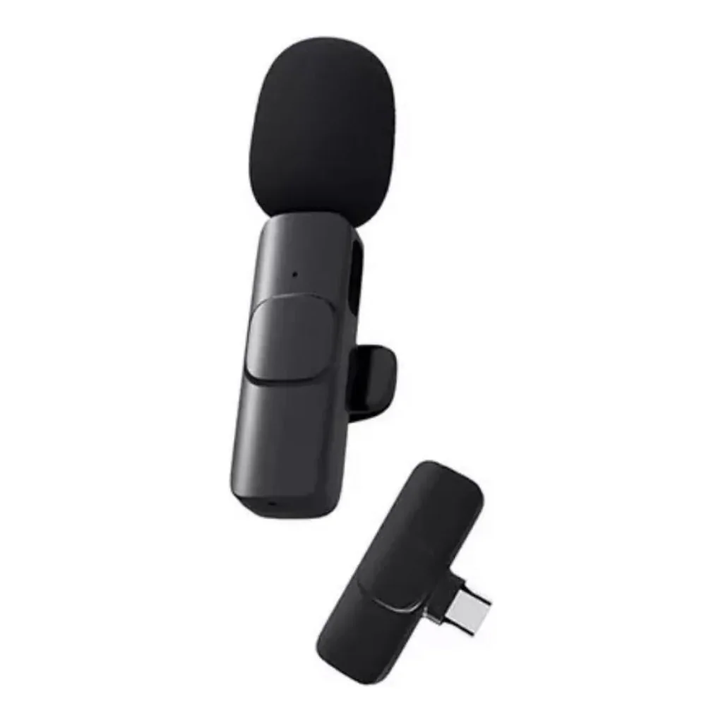 Microfone de lapela sem fio tipo c