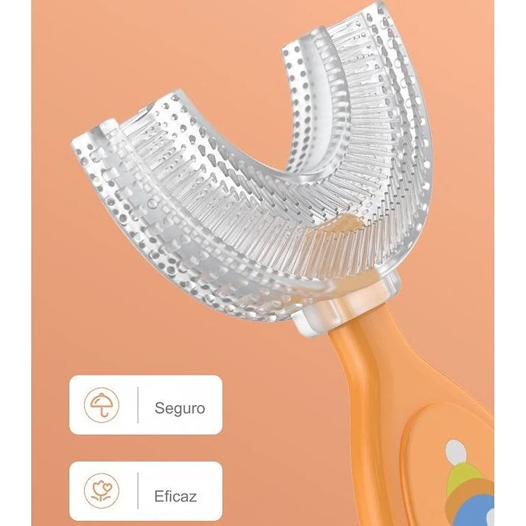 Escova de dente infantil formato u 360 graus — imagem 8
