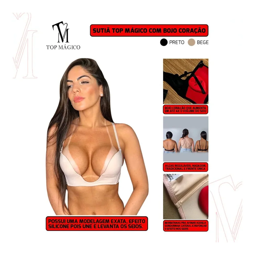 Sutiã Modelador Sem Alças Top Mágico – Conforto e Sustentação Invisível — imagem 4