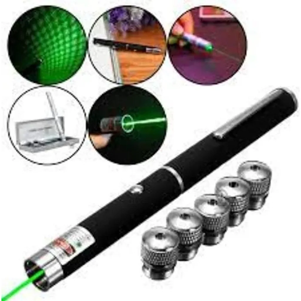 Caneta laser verde 5 pontas c/ efeitos para reuniões longo alcance — imagem 6